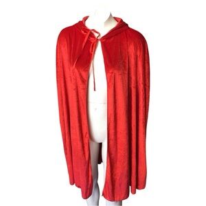 Amazon Vibrant Red Hooded Cape NWOT
